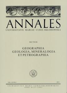 Okładka: Annales UMCS, sec. B (Geographia, Geologia, Mineralogia et Petrographia), vol. LXVIII, 1