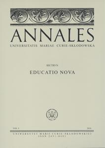 Okładka: Annales UMCS, sec. N (Educatio Nova), vol. 1