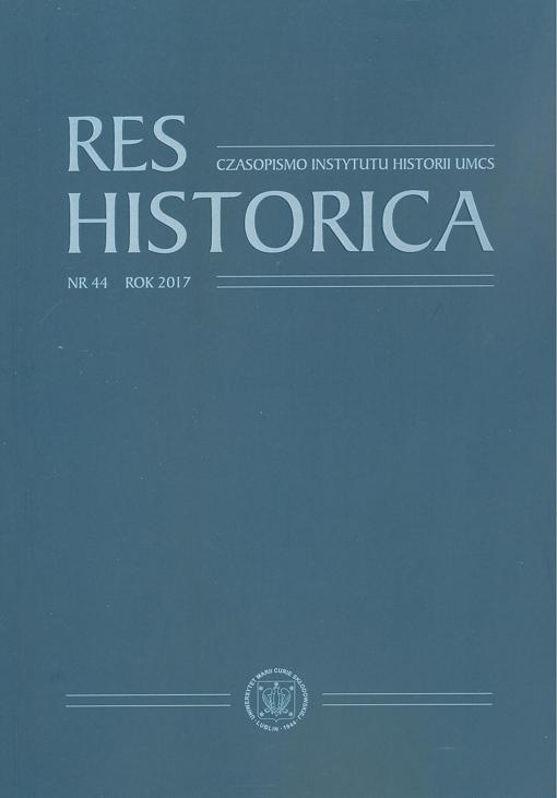 Okładka: Res Historica, t. 45