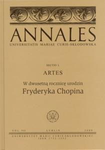 Okładka: Annales UMCS, sec. L (Artes), vol. VII