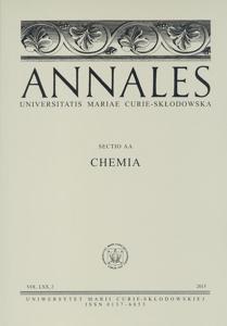 Okładka: Annales UMCS, sec. AA (Chemia), vol. LXX, 2