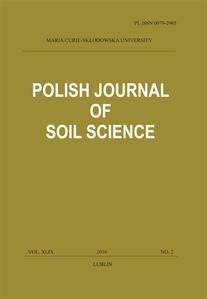 Okładka: Polish Journal of Soil Science vol. XLIX, NO. 2/2016