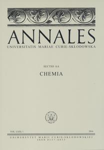 Okładka: Annales UMCS, sec. AA (Chemia), vol. LXXI, 1
