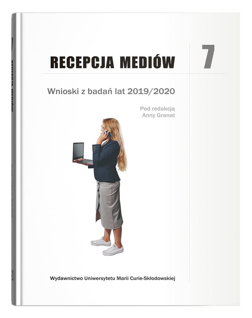 Okładka: Recepcja mediów, t. 7: Wnioski z badań lat 2019/2020 | red. Anna Granat