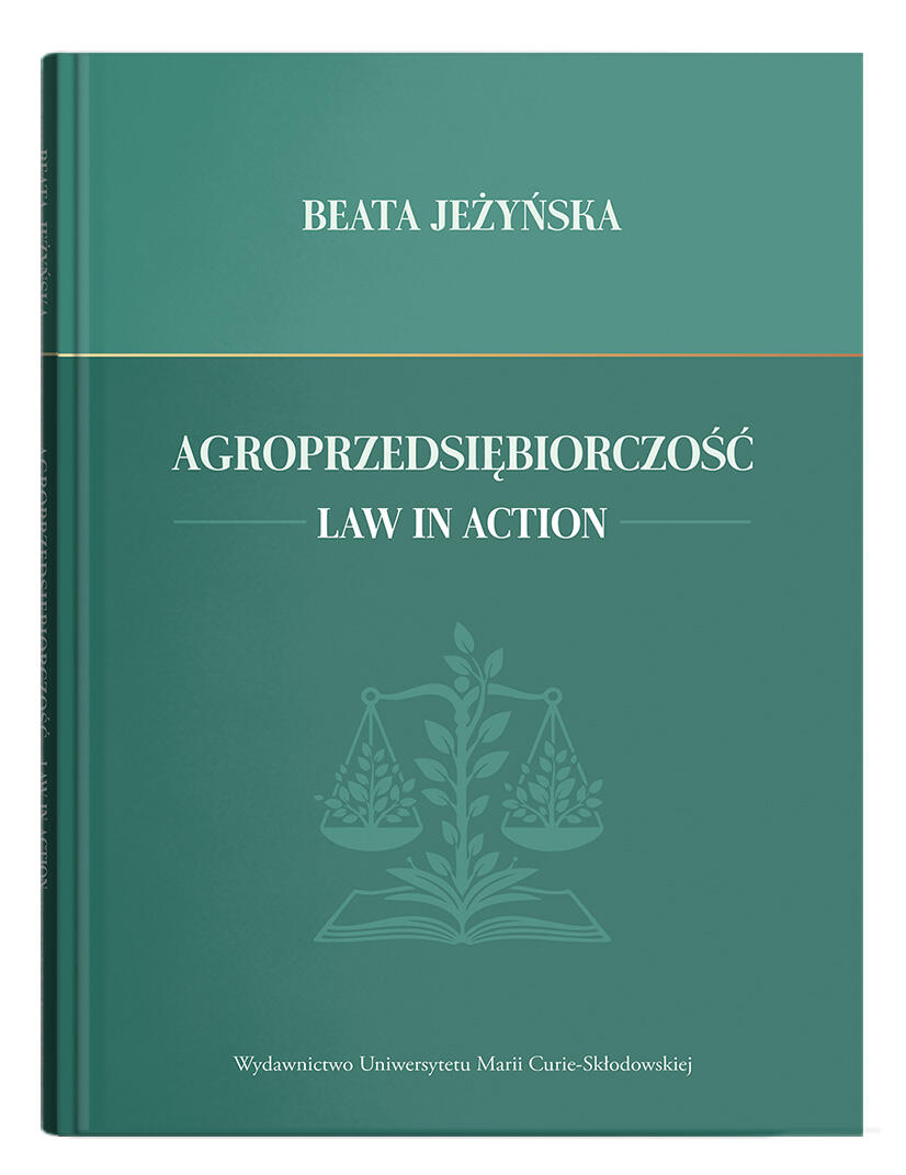 Okładka: Agroprzedsiębiorczość. Law in Action | Beata Jeżyńska