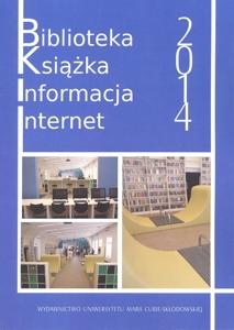 Okładka: Biblioteka, książka, informacja, Internet 2014