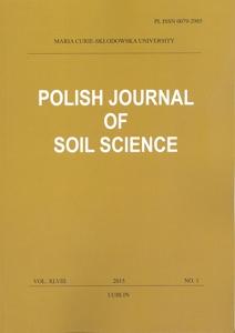 Okładka: Polish Journal of Soil Science, vol. XLVIII, NO. 1/2015
