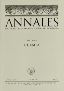 Okładka: Annales UMCS, sec. AA (Chemia), vol. LXII/2007