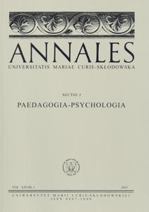 Okładka: Annales UMCS, sec. J (Pedagogia-Psychologia), vol. XXVIII, 1