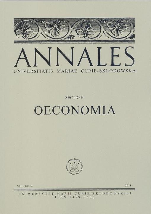 Okładka: Annales UMCS, sec. H (Oeconomia), vol. LII, 5