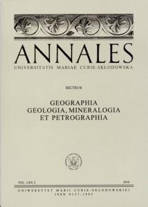 Okładka: Annales UMCS, sec. B (Geographia, Geologia, Mineralogia et Petrographia), vol. LXV,2