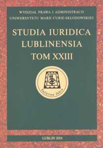 Okładka: Studia Iuridica Lublinensia, t. 23