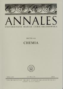 Okładka: Annales UMCS, sec. AA (Chemia), vol. LXV