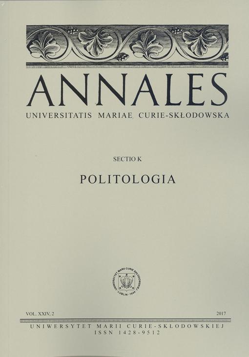 Okładka: Annales UMCS, sec. K (Politologia), vol. XXIV, 2