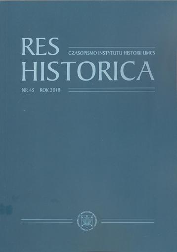 Okładka: Res Historica, t. 44