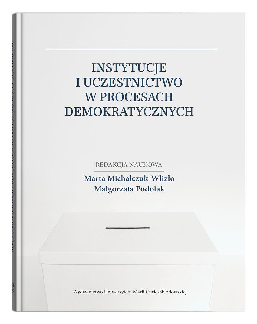Okładka: Instytucje i uczestnictwo w procesach demokratycznych