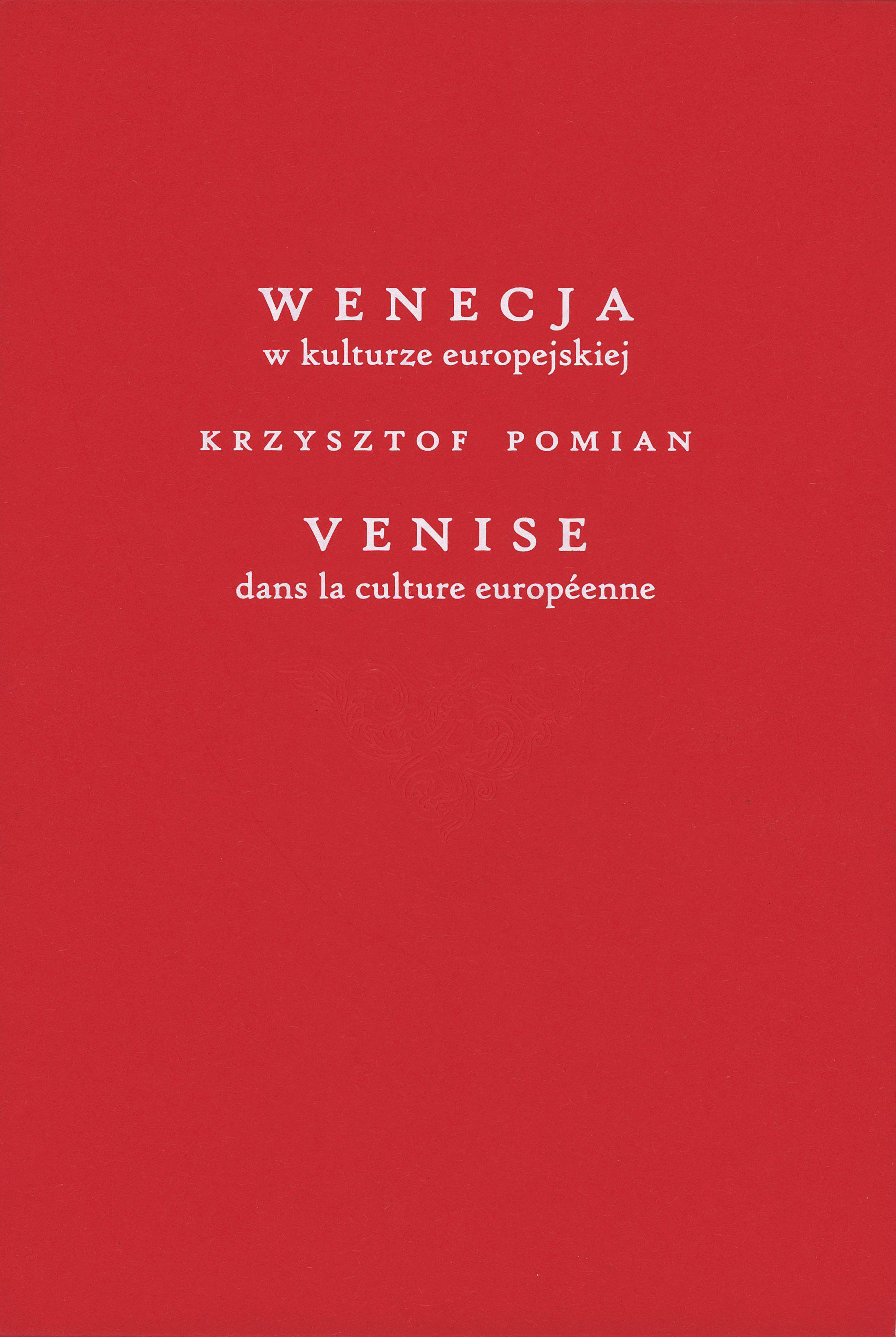 Okładka: Wenecja w kulturze europejskiej