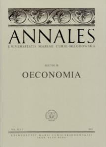 Okładka: Annales UMCS, sec. H (Oeconomia), vol. XLV, 2