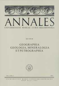 Okładka: Annales UMCS, sec. B (Geographia, Geologia, Mineralogia et Petrographia), vol. LXIX, 2