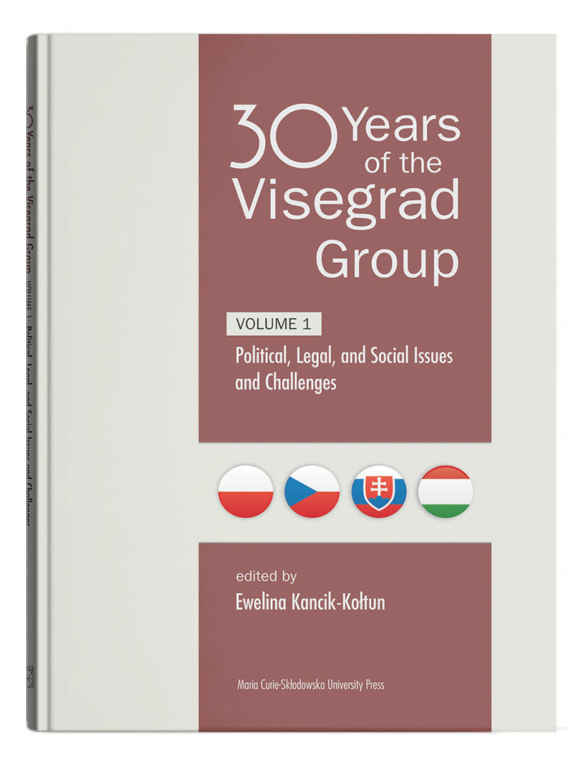 Okładka:  30 Years of the Visegrad Group. Volume 1: Political, Legal, and Social Issues and Challenges