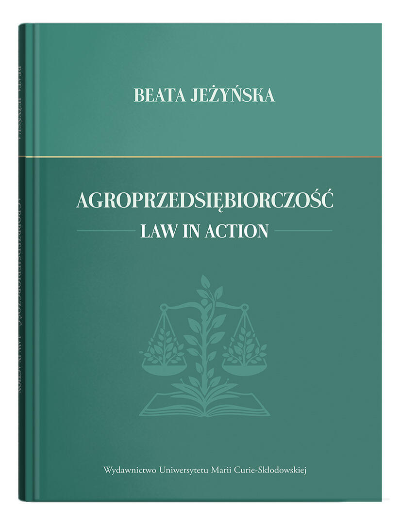 Okładka: Agroprzedsiębiorczość. Law in Action